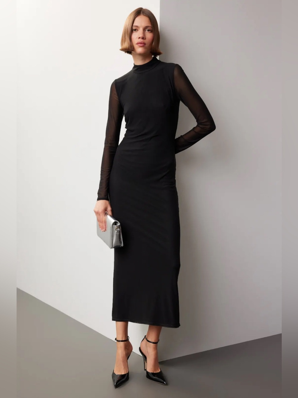 *Flawed Rent The Runway Saunders Mesh MIDI Dress (0380)